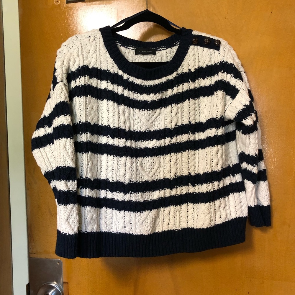Blue & white stripe sweater